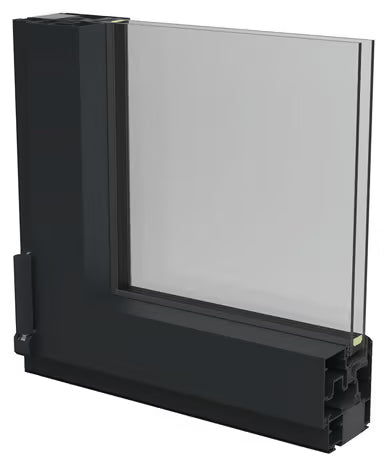 Fenêtre alu 1 vantail gris oscillo-battante 95H x 60L cm I Prêt Fenêtre