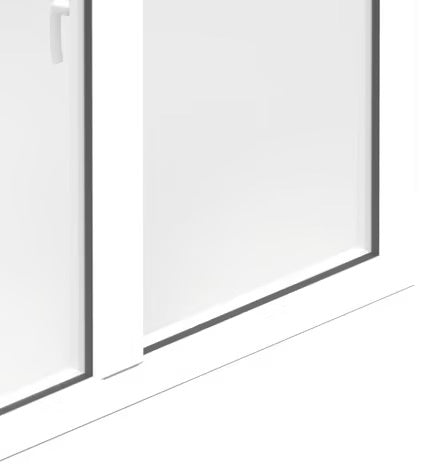 Fenêtre aluminium 2 vantaux gris/blanc oscillo-battant 125H x 140L
