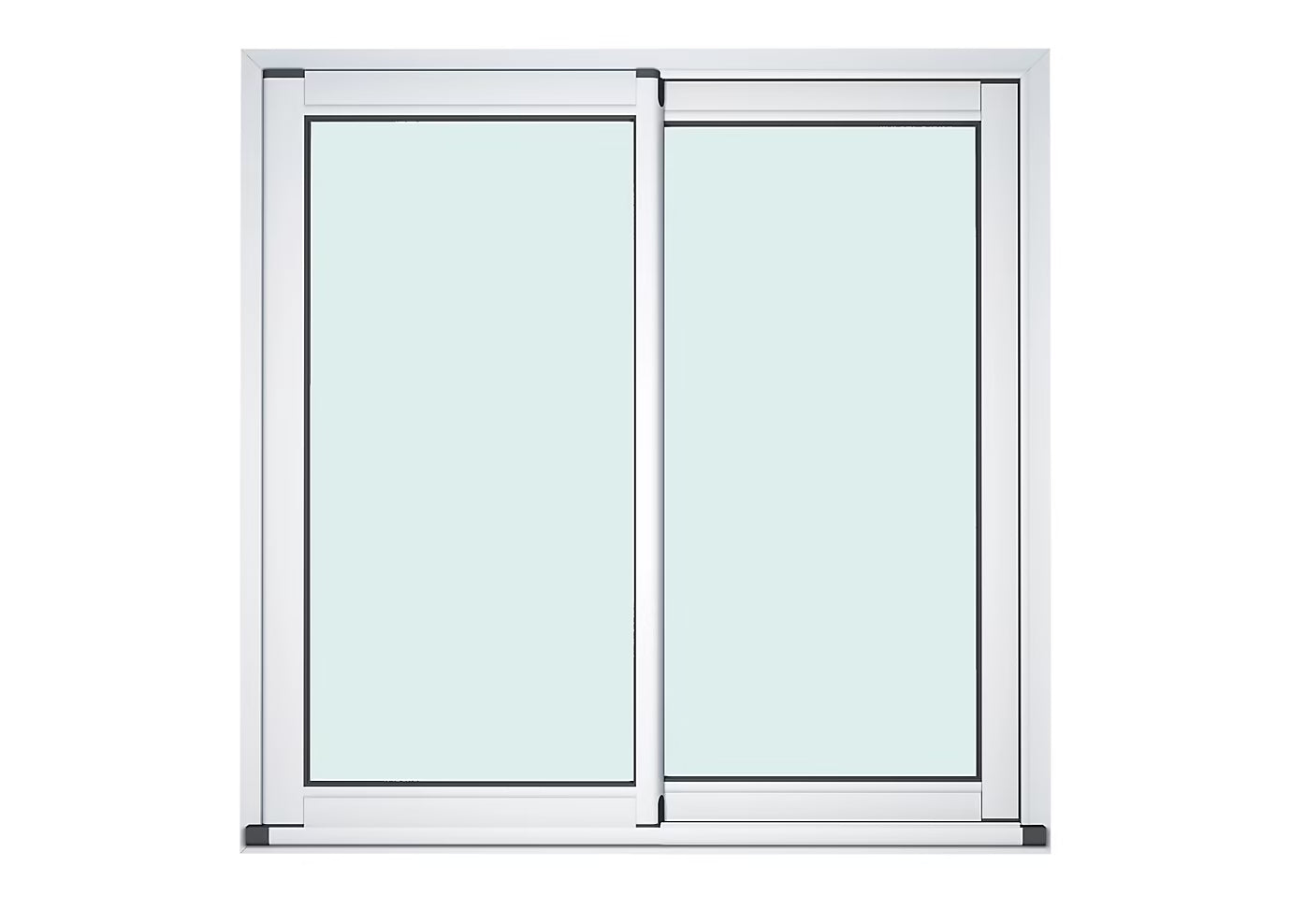 Baie Vitrée Coulissante Aluminium (h) 215 x (l) 180 cm | Gris ou Blanc | Double Vitrage | Prêt Fenêtre