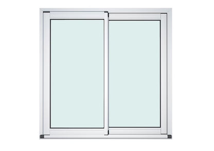 Baie Vitrée Coulissante Aluminium (h) 215 x (l) 180 cm | Gris ou Blanc | Double Vitrage | Prêt Fenêtre