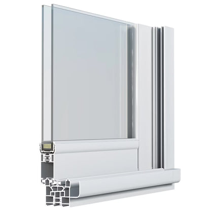 Baie Vitrée Coulissante Aluminium (h) 215 x (l) 180 cm | Gris ou Blanc | Double Vitrage | Prêt Fenêtre