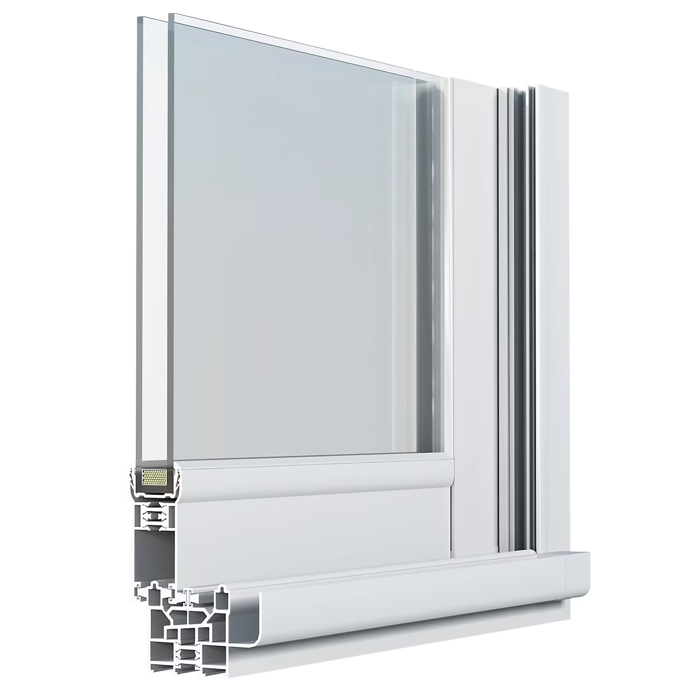 Baie Vitrée Coulissante Aluminium (h) 215 x (l) 180 cm | Gris ou Blanc | Double Vitrage | Prêt Fenêtre