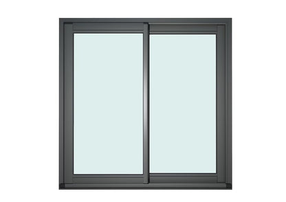 Baie Vitrée Coulissante Aluminium (h) 215 x (l) 240 Cm | Gris ou Blanc | Double Vitrage | Prêt Fenêtre