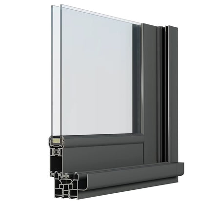Baie Vitrée Coulissante Aluminium (h) 215 x (l) 240 Cm | Gris ou Blanc | Double Vitrage | Prêt Fenêtre