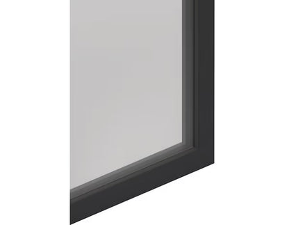Fenêtre alu 1 vantail gris/blanc oscillo-battante 75H x 60L cm