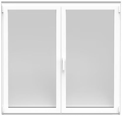 Fenêtre aluminium 2 vantaux gris/blanc oscillo-battant 135H x 120L