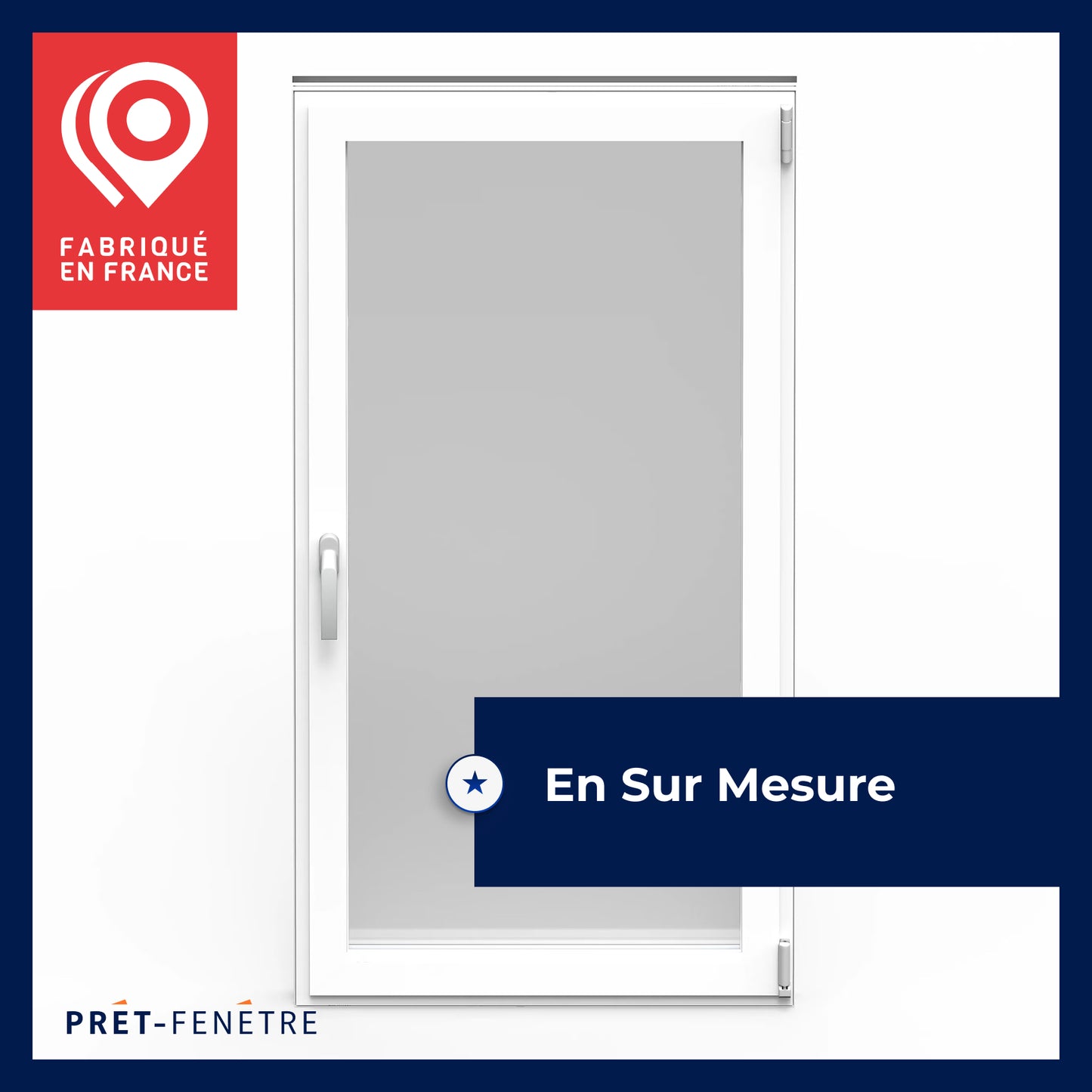 Sur mesure - Fenêtre aluminium 1 vantail gris/blanc oscillo-battante