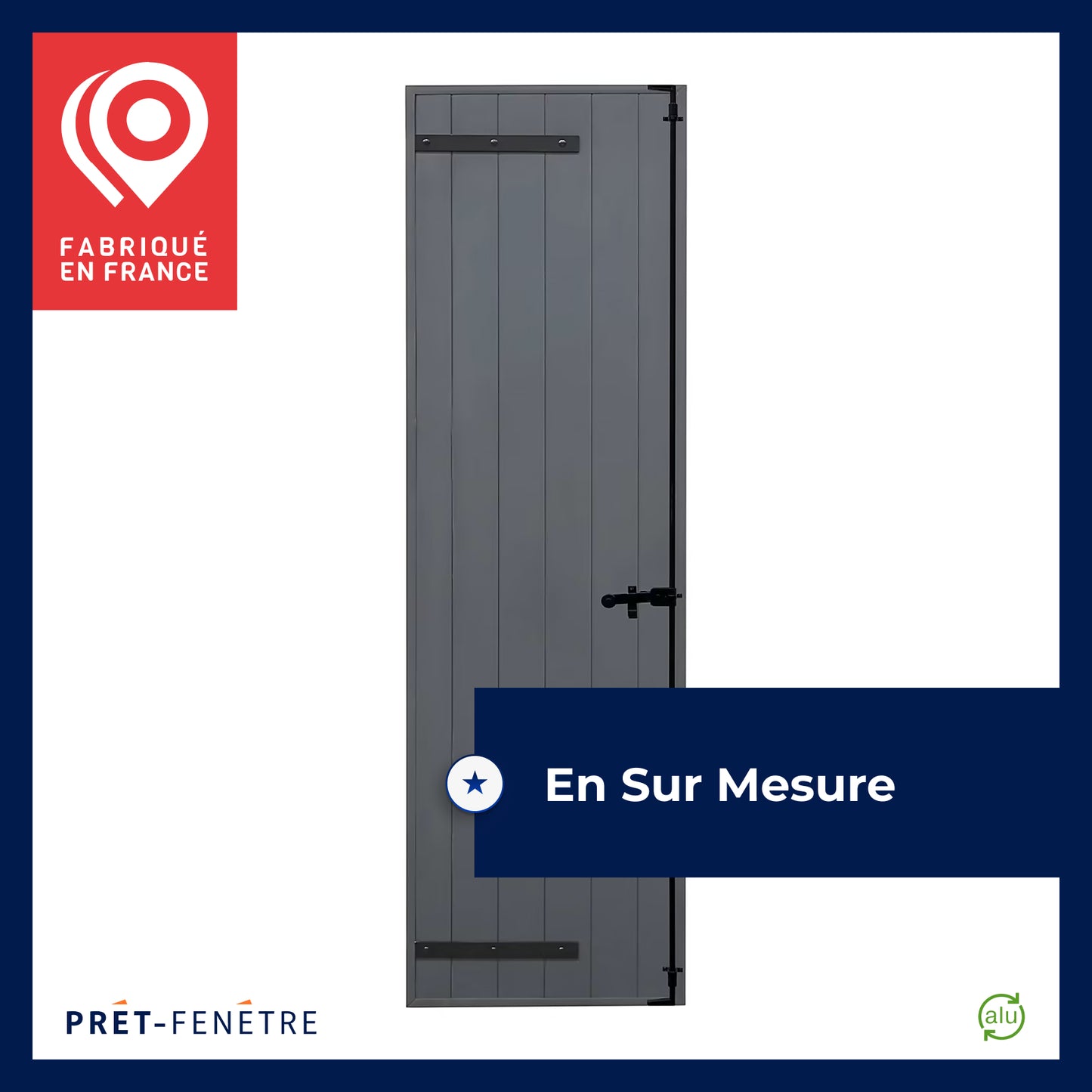 Volet Battant Alu Isolant Sur Mesure – 1 Vantail