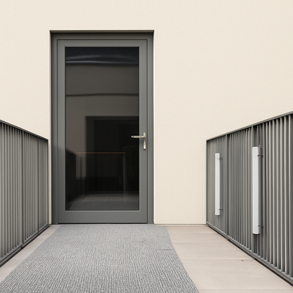 Porte-Fenêtre 1 Vantail Aluminium 205 x 80 Cm – Gris ou Blanc | Double Vitrage | Prêt Fenêtre