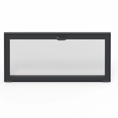 Fenêtre abattante par le haut double vitrage en aluminium gris/blanc L.60 x H.45 cm