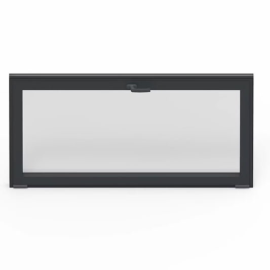 Fenêtre abattante par le haut double vitrage en aluminium gris/blanc L.60 x H.45 cm
