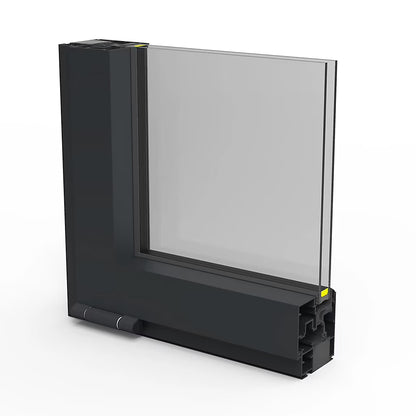 Fenêtre abattante par le haut double vitrage en aluminium gris/blanc L.60 x H.45 cm