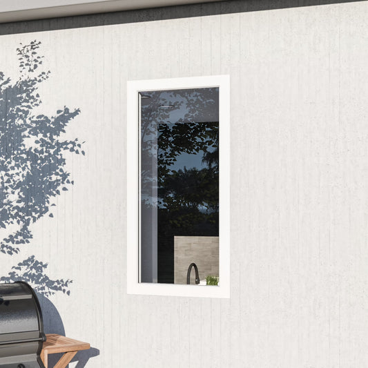 Fenêtre alu 1 vantail gris oscillo-battante 95H x 60L cm  I  Prêt Fenêtre