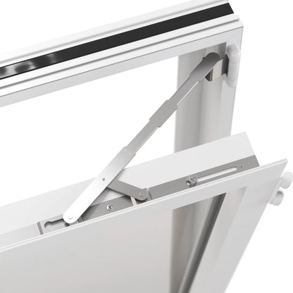 Fenêtre alu 1 vantail gris oscillo-battante 95H x 60L cm  I  Prêt Fenêtre
