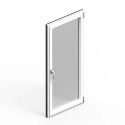 Fenêtre alu 1 vantail gris oscillo-battante 95H x 60L cm  I  Prêt Fenêtre