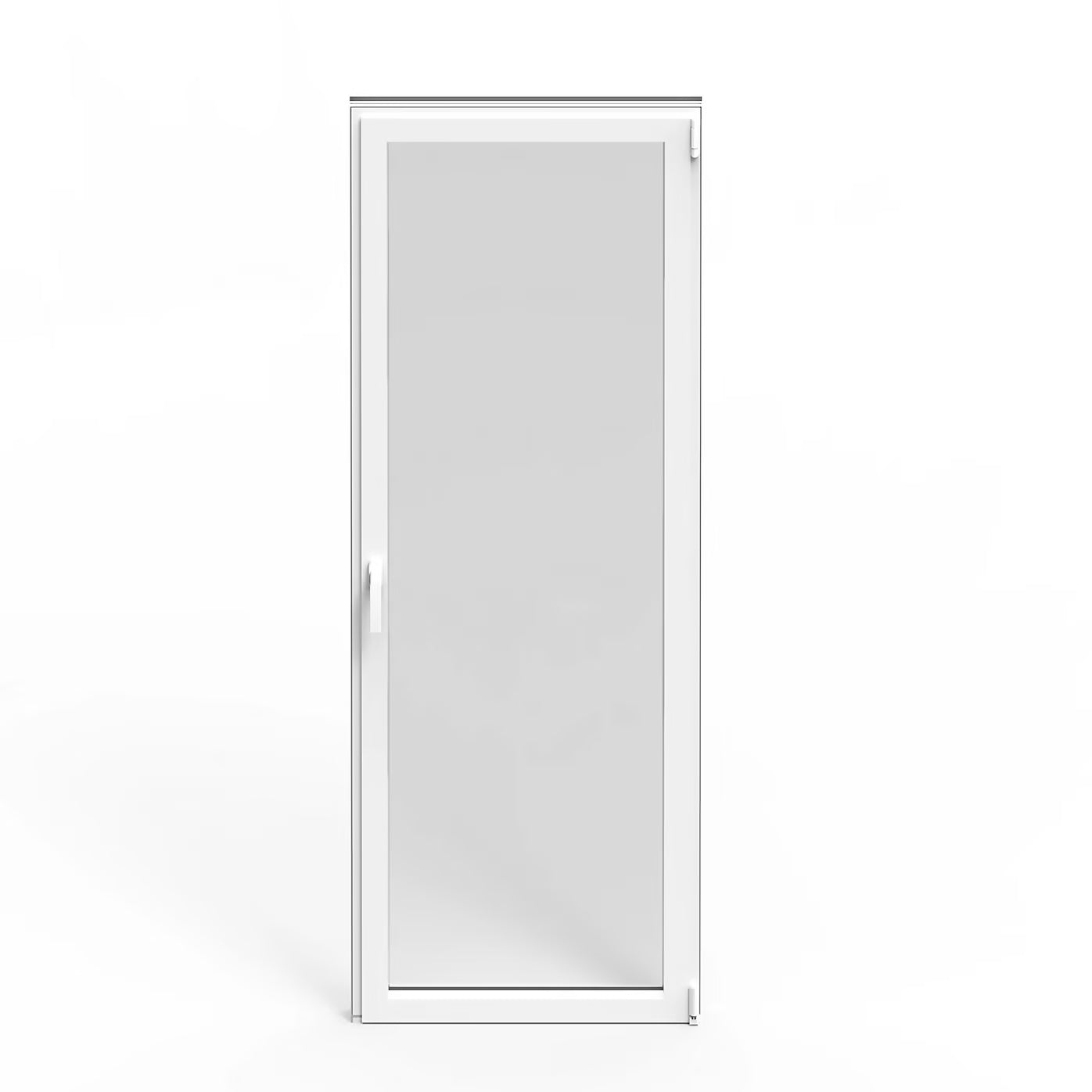 Porte-Fenêtre 1 Vantail Aluminium 215 x 80 Cm – Gris ou Blanc | Double Vitrage | Prêt Fenêtre