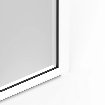 Porte-Fenêtre 1 Vantail Aluminium 215 x 80 Cm – Gris ou Blanc | Double Vitrage | Prêt Fenêtre