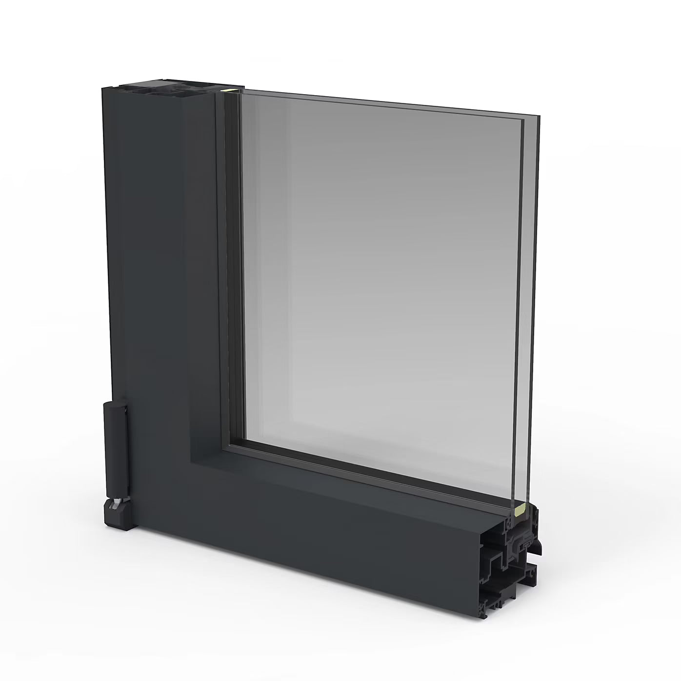 Porte-Fenêtre 1 Vantail Aluminium 205 x 80 Cm – Gris ou Blanc | Double Vitrage | Prêt Fenêtre