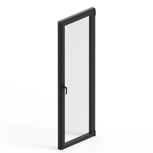 Porte-Fenêtre 1 Vantail Aluminium 215 x 80 Cm – Gris ou Blanc | Double Vitrage | Prêt Fenêtre