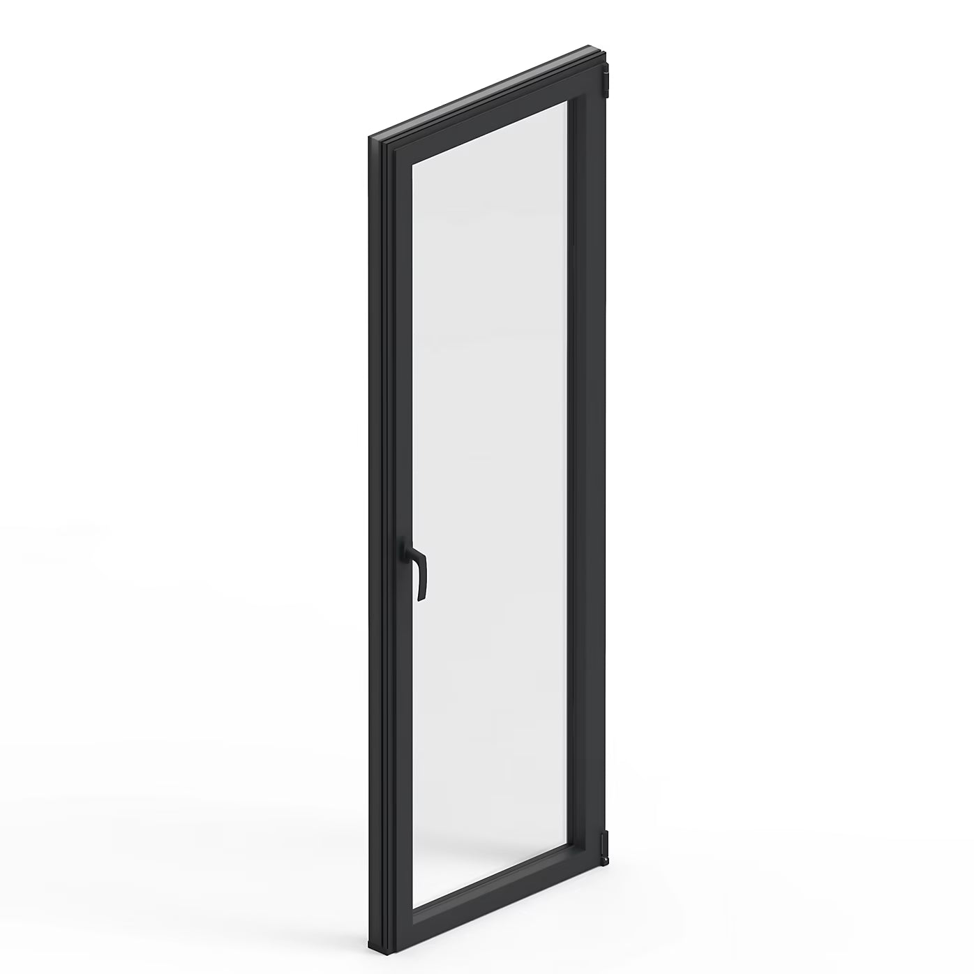 Porte-Fenêtre 1 Vantail Aluminium 215 x 80 Cm – Gris ou Blanc | Double Vitrage | Prêt Fenêtre