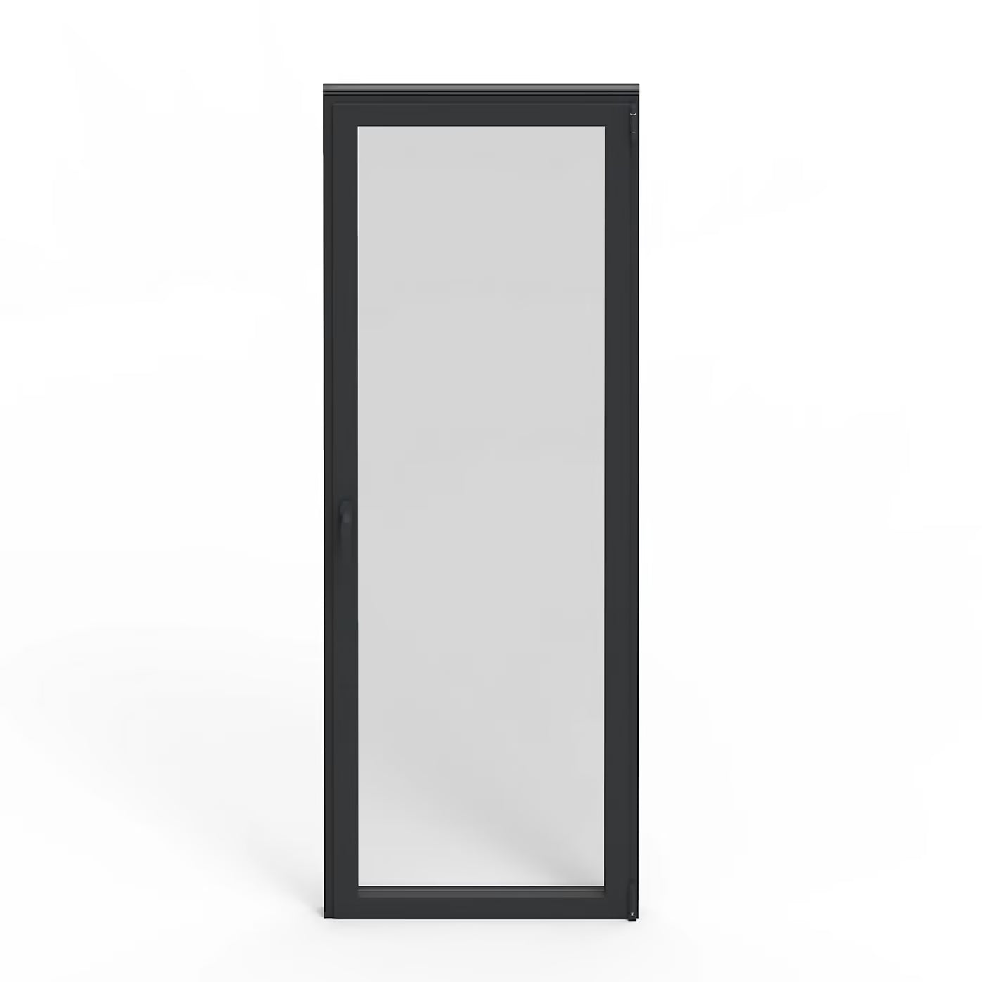 Porte-Fenêtre 1 Vantail Aluminium 215 x 80 Cm – Gris ou Blanc | Double Vitrage | Prêt Fenêtre