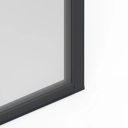 Porte-Fenêtre 1 Vantail Aluminium 215 x 80 Cm – Gris ou Blanc | Double Vitrage | Prêt Fenêtre