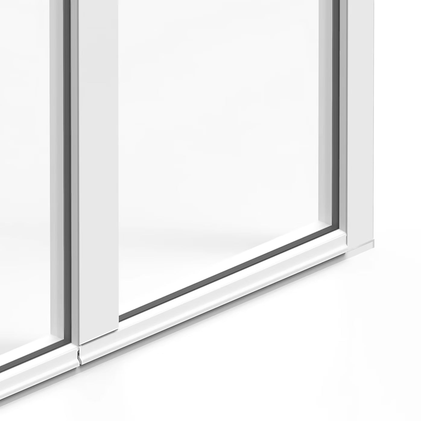 Porte-Fenêtre 2 Vantaux Aluminium 215 H x 140 L Cm – Gris ou Blanc | Double Vitrage | Prêt Fenêtre