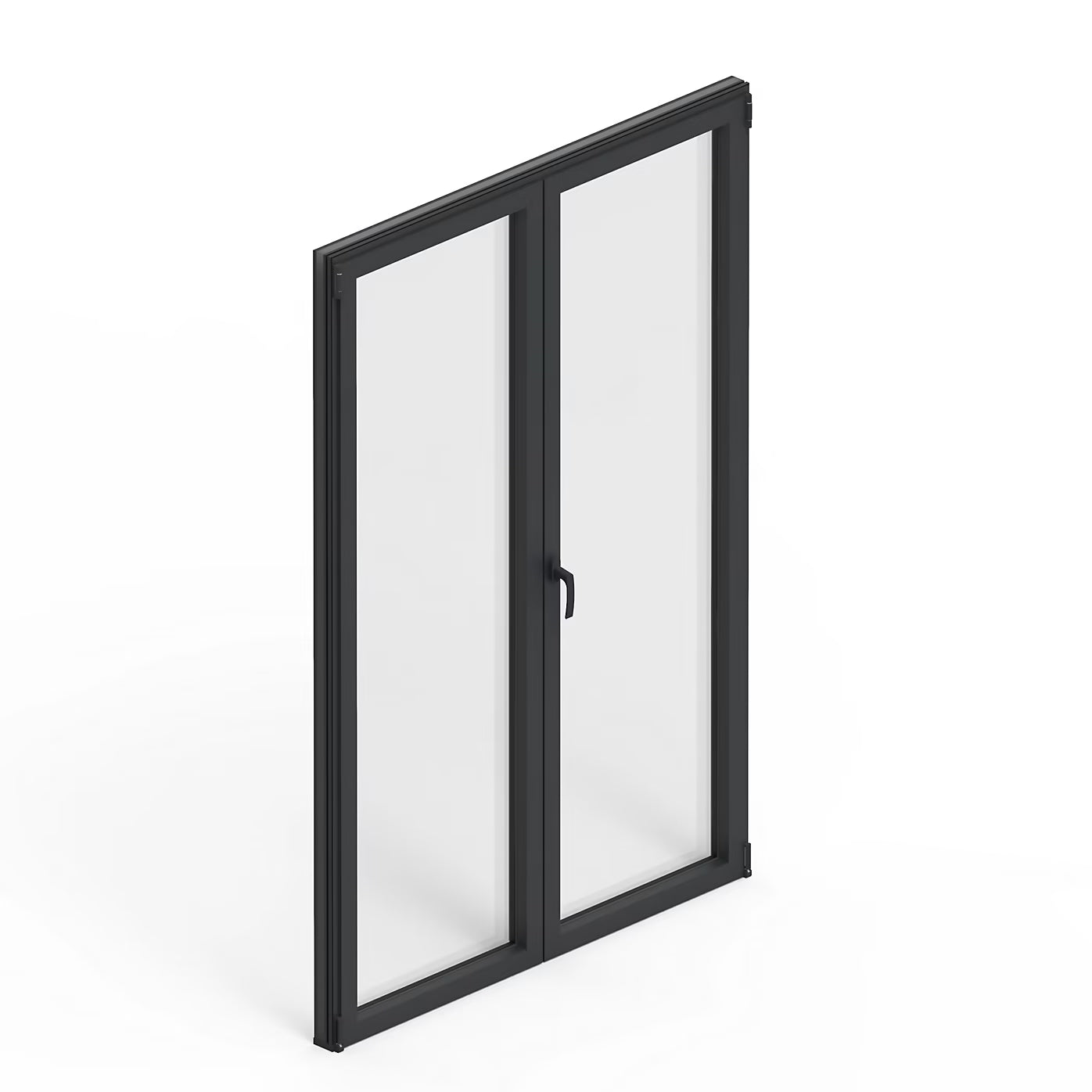 Porte-Fenêtre 2 Vantaux Aluminium 215 H x 140 L Cm – Gris ou Blanc | Double Vitrage | Prêt Fenêtre