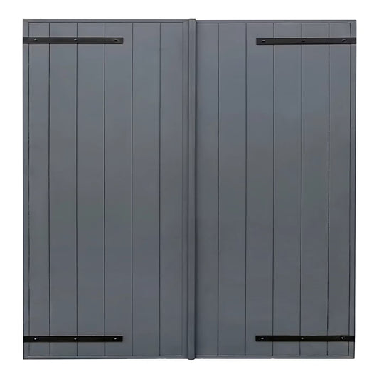Volet Battant Aluminium – 2 Vantaux - 125 cm H x 120 cm L (Blanc ou Gris) | Prêt Fenêtre