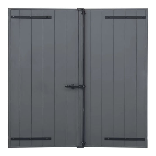 Volet Battant Aluminium – 2 Vantaux - 125 cm H x 120 cm L (Blanc ou Gris) | Prêt Fenêtre